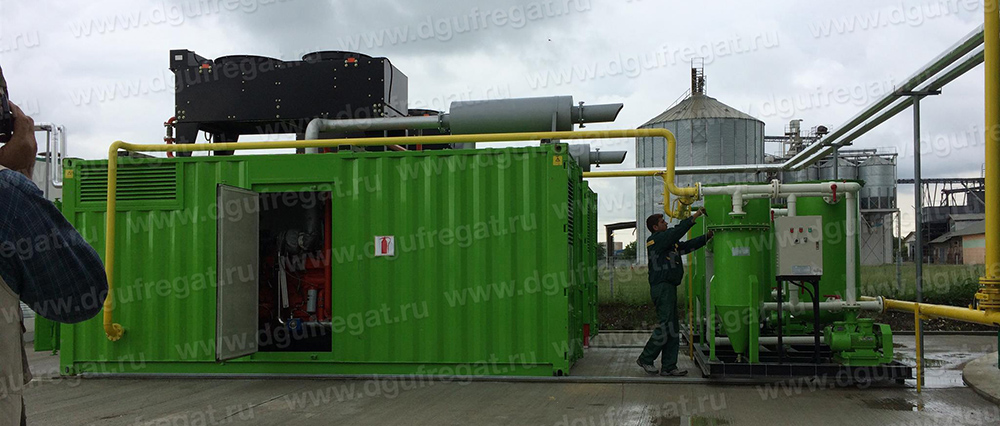 Проект с газопоршневыми станциями в контейнере по 500 кВт